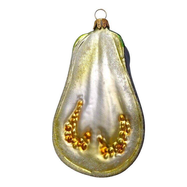 Kerstbal Aubergine Half