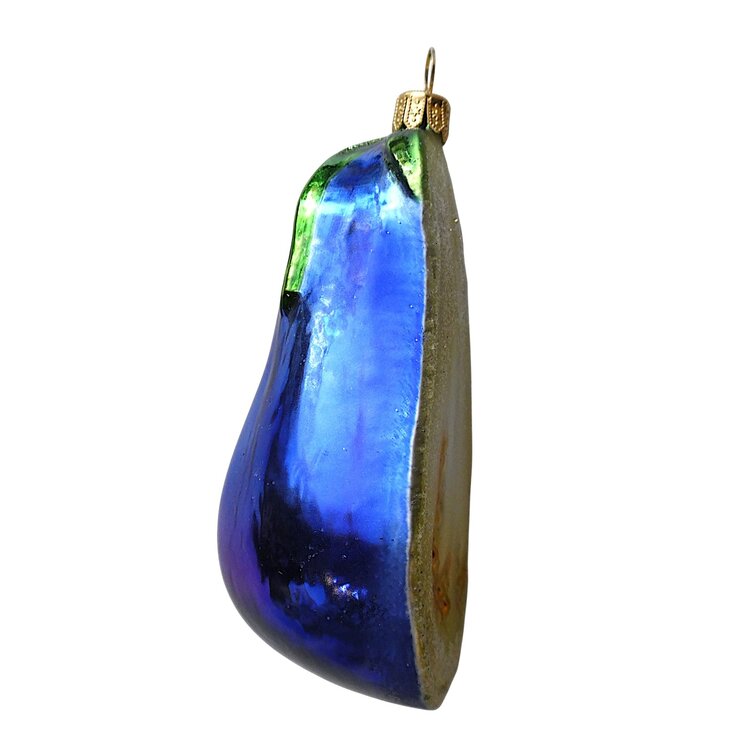 Kerstbal Aubergine Half