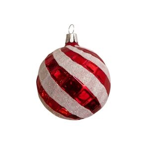 Christmas Decoration Swirl Red-White
