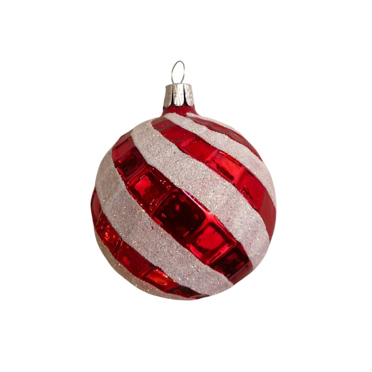 Christmas Decoration Swirl Red-White