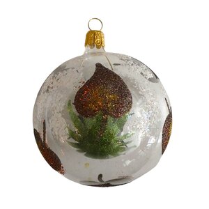 Kerstbal  Transparant met Egeltje