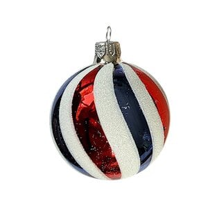 Christmas Decoration Swirl Red-White-Blue
