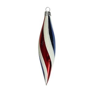 Christmas Decoration Icicle Swirl Red-White-Blue