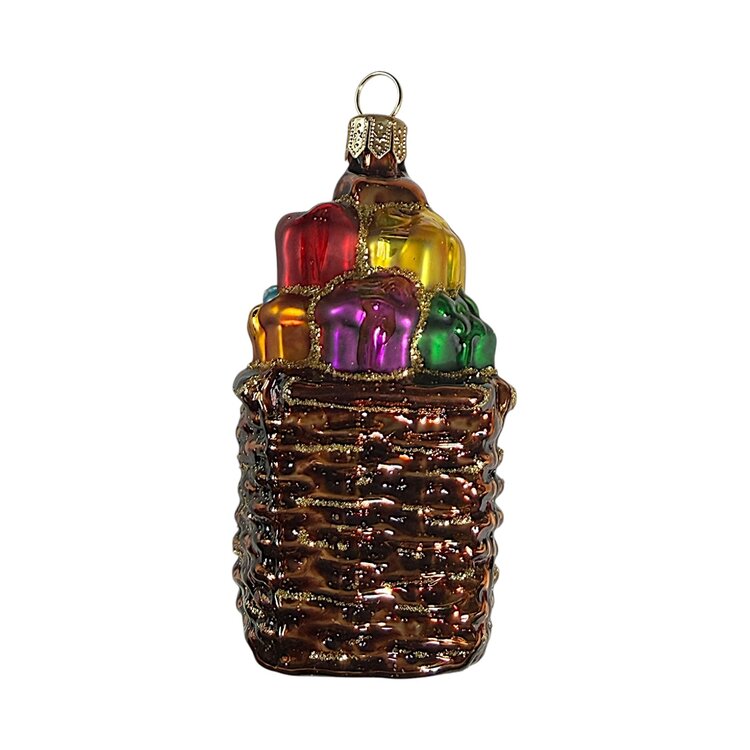 Kerstbal Mand met Cadeautjes