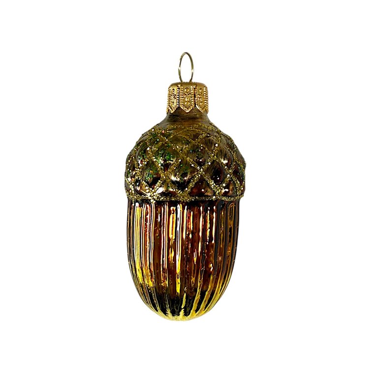 Christmas Ornament Acorn Brown-Green
