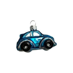 Kerstbal Blauwe Auto Klein