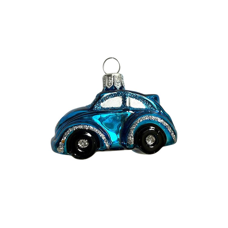 Christmas Decoration Blue Car Small