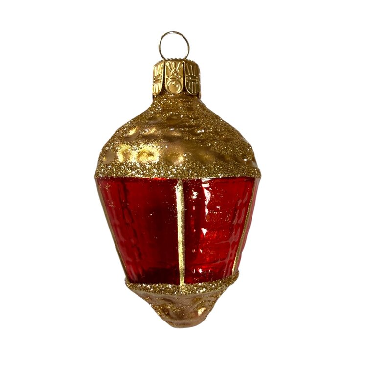 Kerstbal Rood Lantaarntje