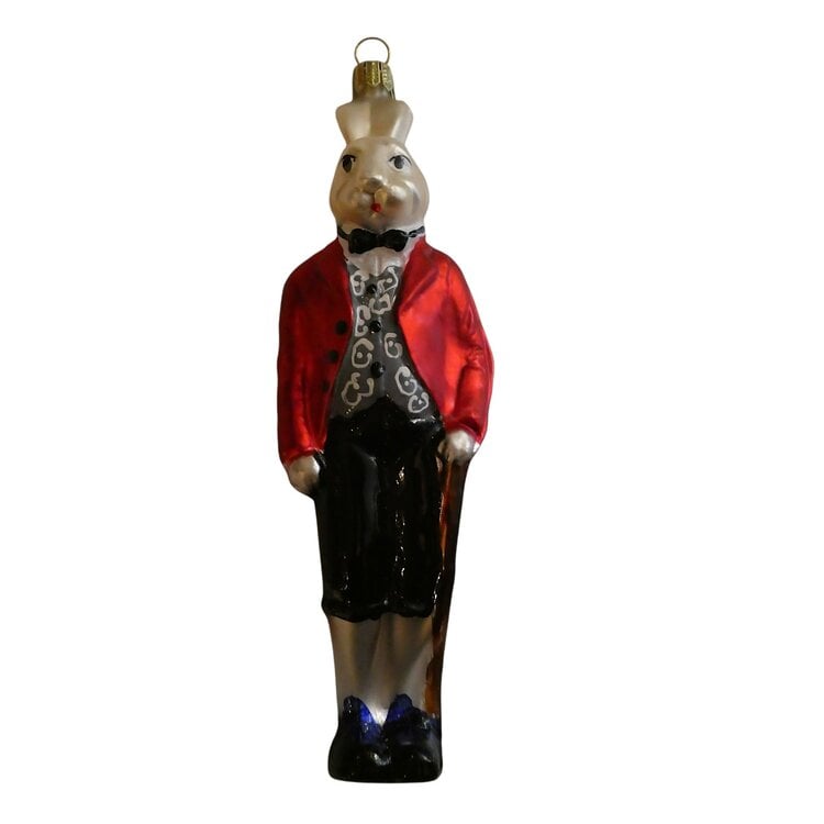 Christmas Ornament Gentleman Rabbit Slender