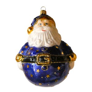Kerstbal Bolle Santa Blauw