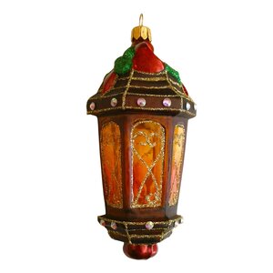 Kerstbal Lantaarn Bruin
