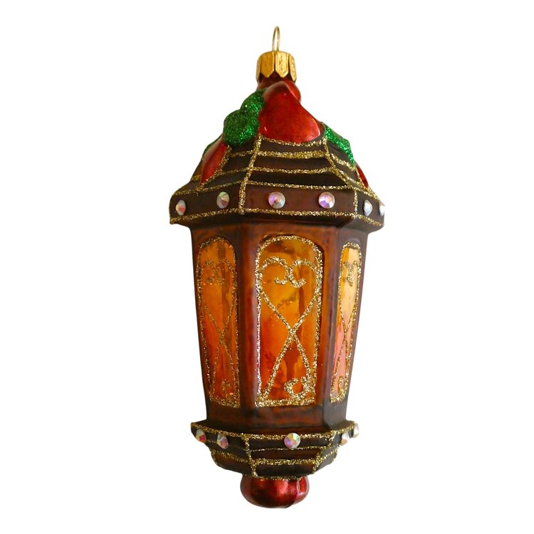 Kerstbal Lantaarn Bruin