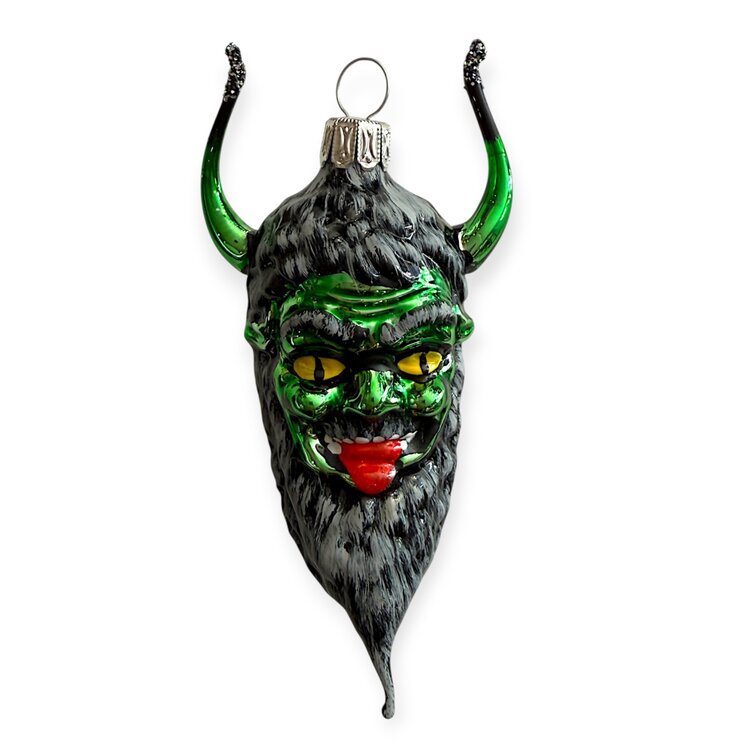 Kerstbal Krampus Groen