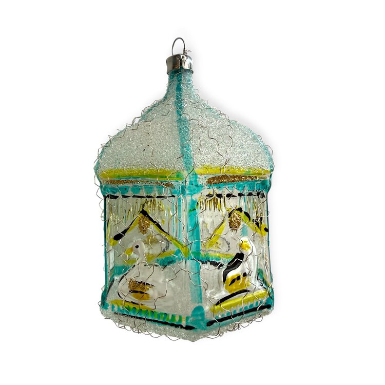 Christmas Ornament Birdhouse with Swans