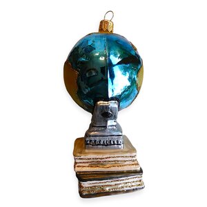 Christmas Ornament Globe on Books