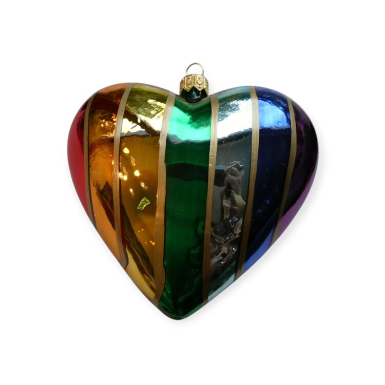 Kerstbal Regenboog Hart