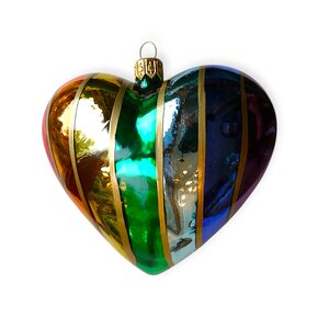 Christmas Ornament Rainbow Heart