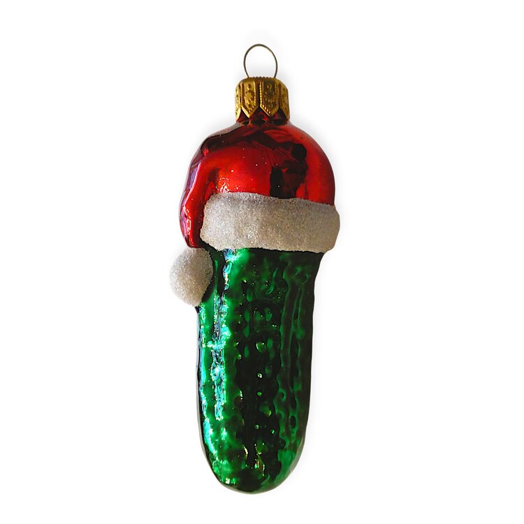 Kerstbal Augurk met Kerstmuts
