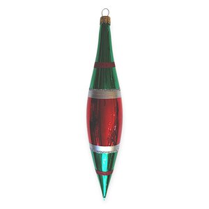 Christmas Ornament  Reflector Icicle Green-Red