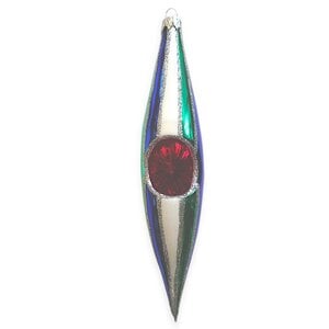 Kerstbal Reflector Pegel Gestreept Roze