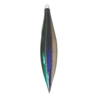 Christmas Ornament  Reflector Icicle Striped Pink