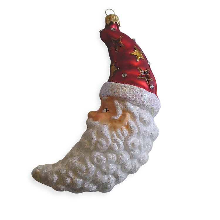 Christmas Ornament Santa Moon Classic Red