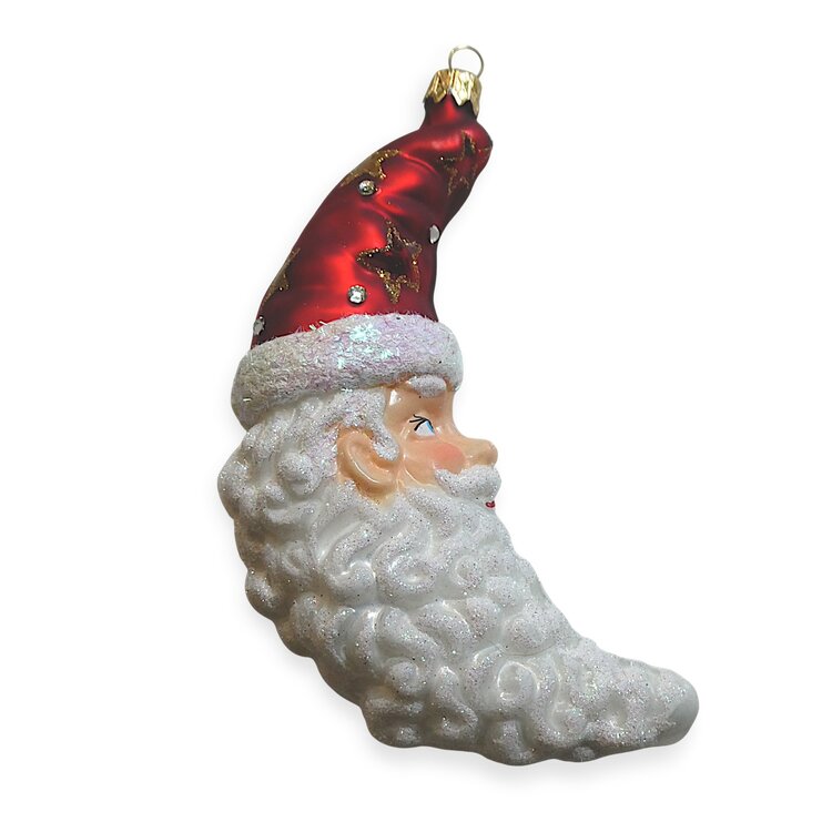 Kerstbal Santa Maan Klassiek Rood