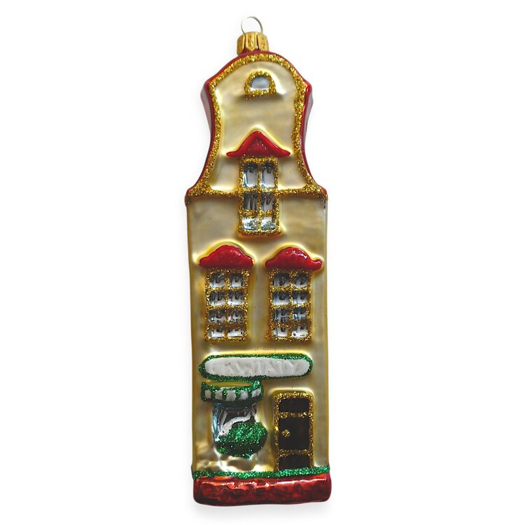 Christmas Ornament Little House Gold
