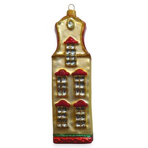 Christmas Ornament Little House Gold