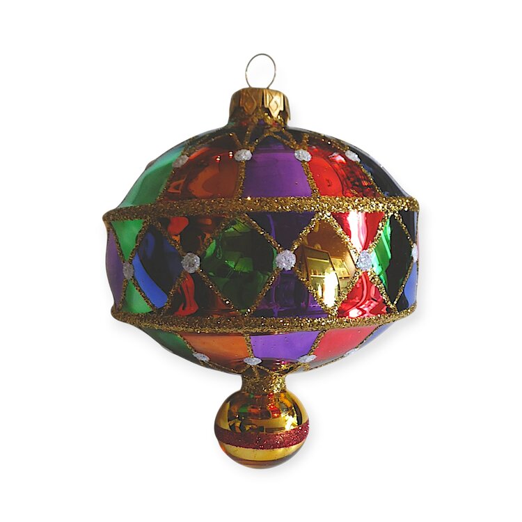 Kerstbal Harlekijn Ruit