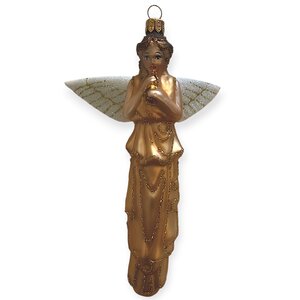 Kerstbal  Slanke Gouden Engel