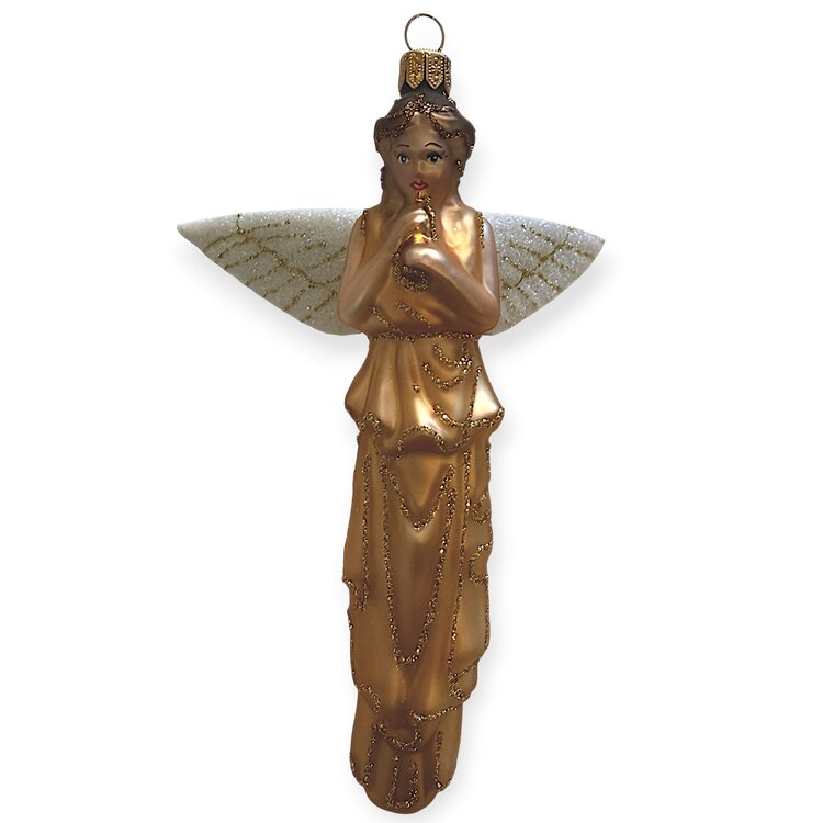 Kerstbal  Slanke Gouden Engel