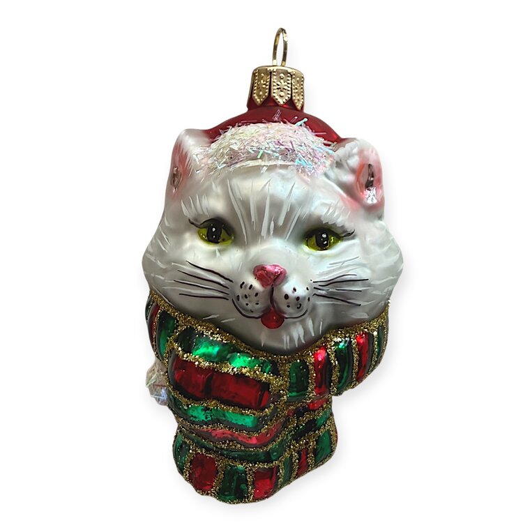 Kerstbal Kattenkop