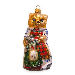 Kerstbal Moeder Kat met Kitten