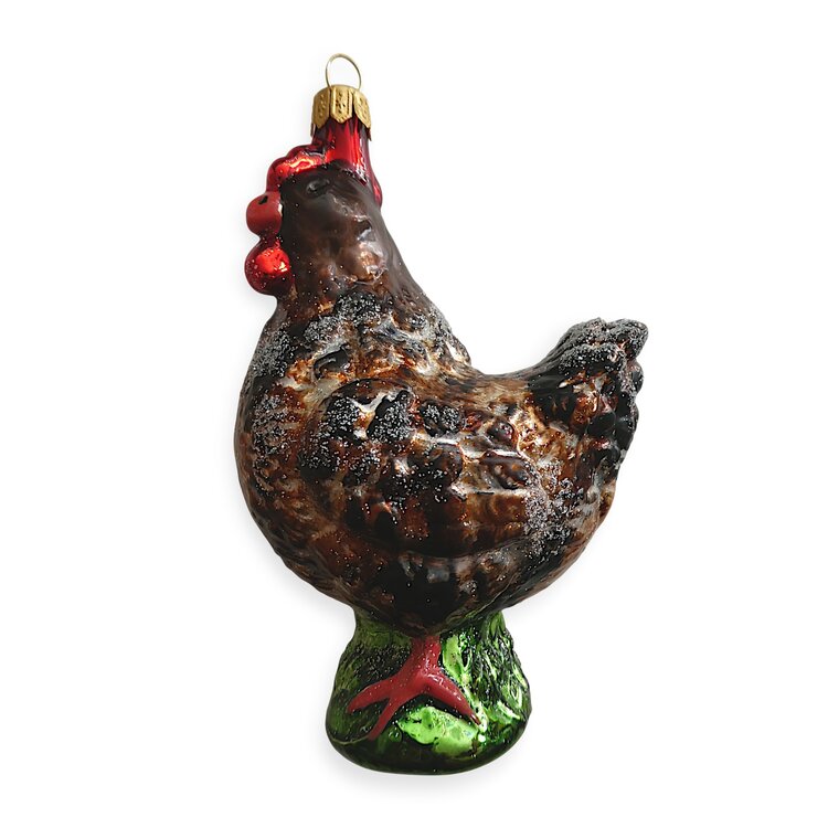 Christmas Ornament Brown Hen