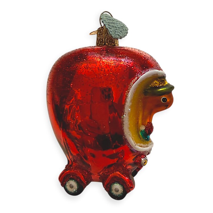 Kerstbal Wormpje's Appel Auto