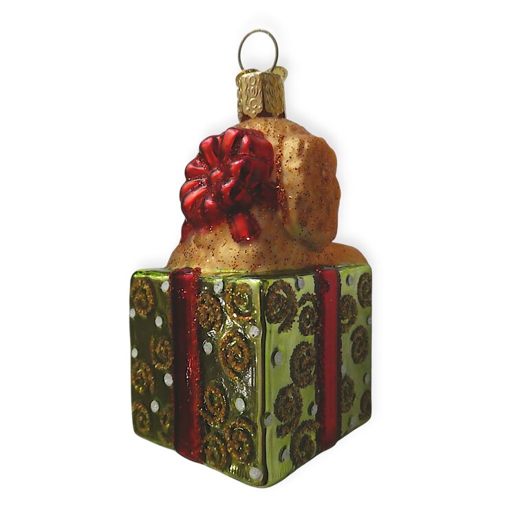 Christmas Ornament Doodle Puppy Surprise