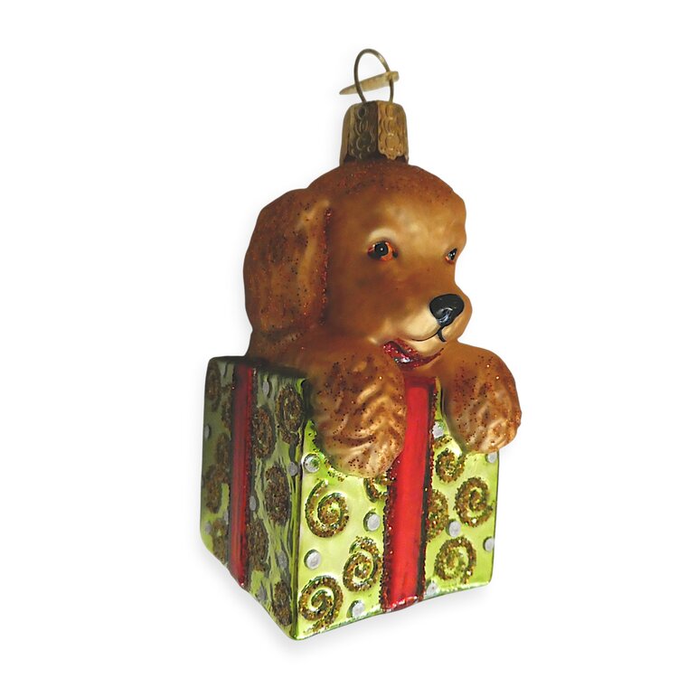 Christmas Ornament Doodle Puppy Surprise