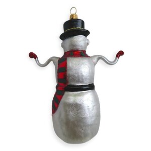 Kerstbal Blije Sneeuwman