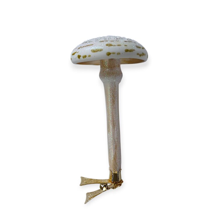 Kerstclip Witte Paddenstoel