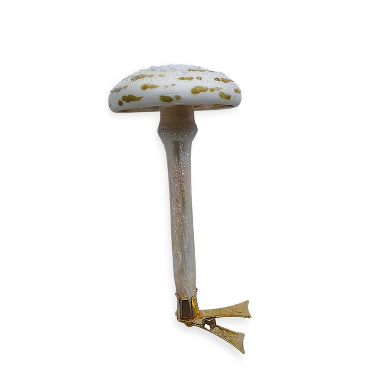 Christmas Ornament White Mushroom