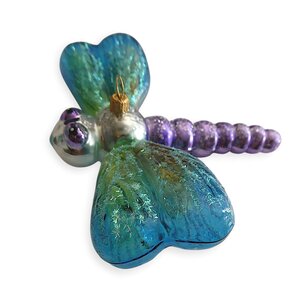 Kerstbal Libelle Blauw