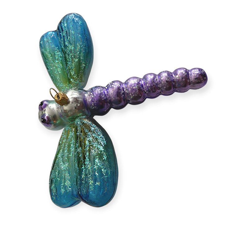 Christmas Ornament Dragonfly Blue