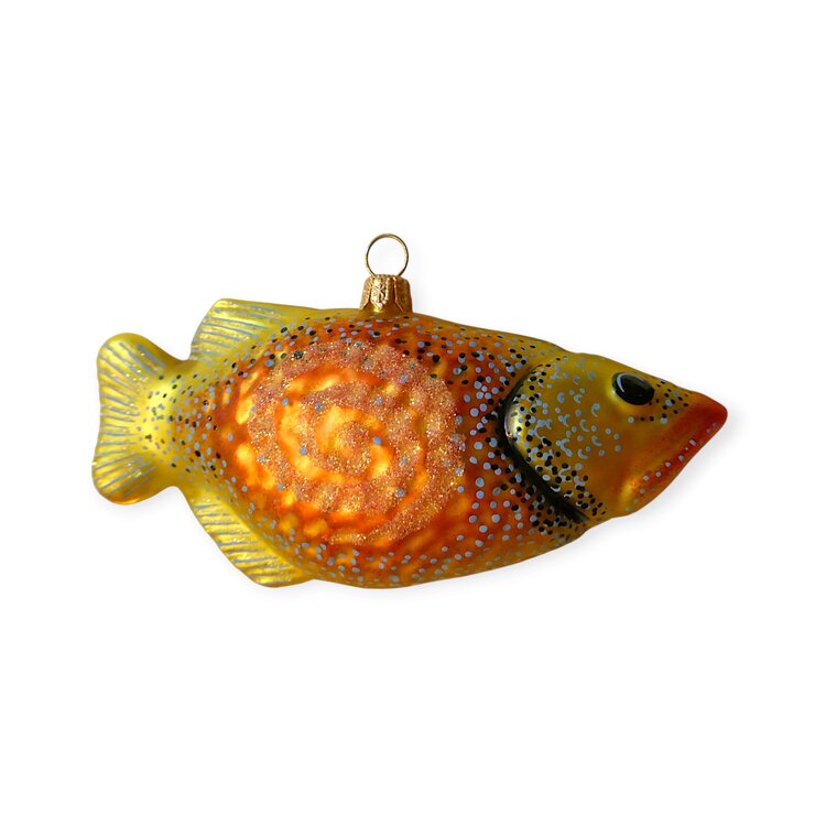 Christmas Ornament Tropical Fish Yellow-Green