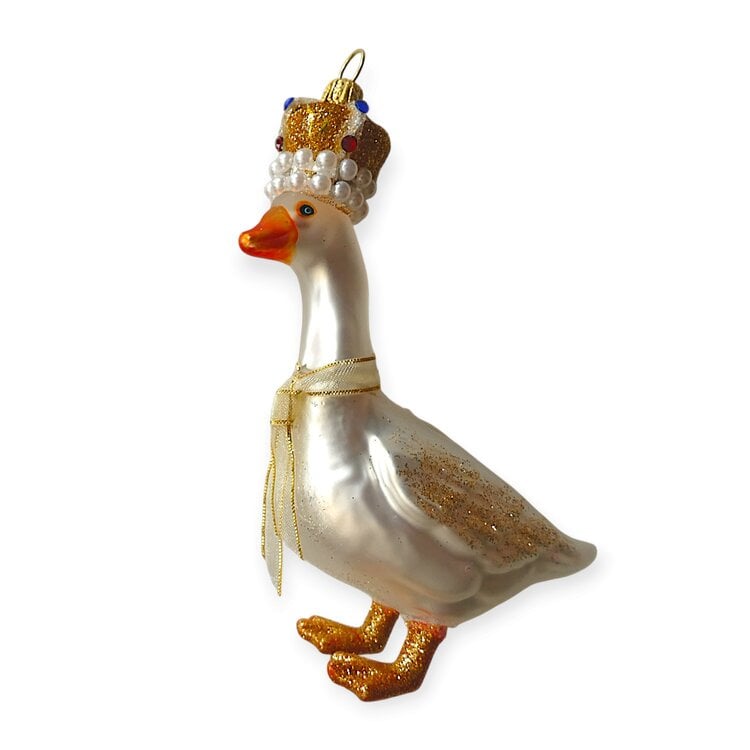 Kerstbal Gans  met Kroontje
