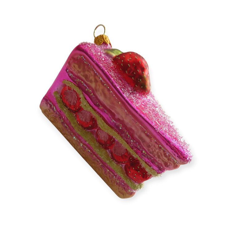 Kerstbal Roze Aardbeientaartje