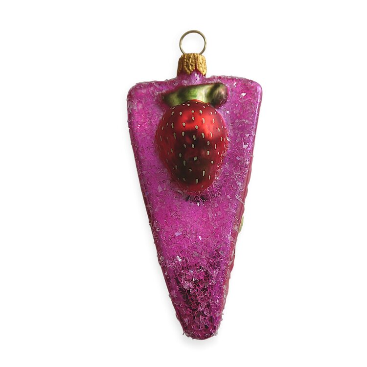Kerstbal Roze Aardbeientaartje