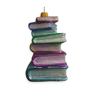 Kerstbal Stapeltje Boeken