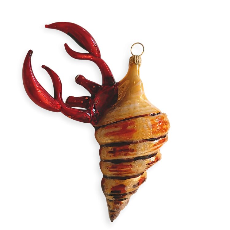 Christmas Ornament Hermit Crab Red