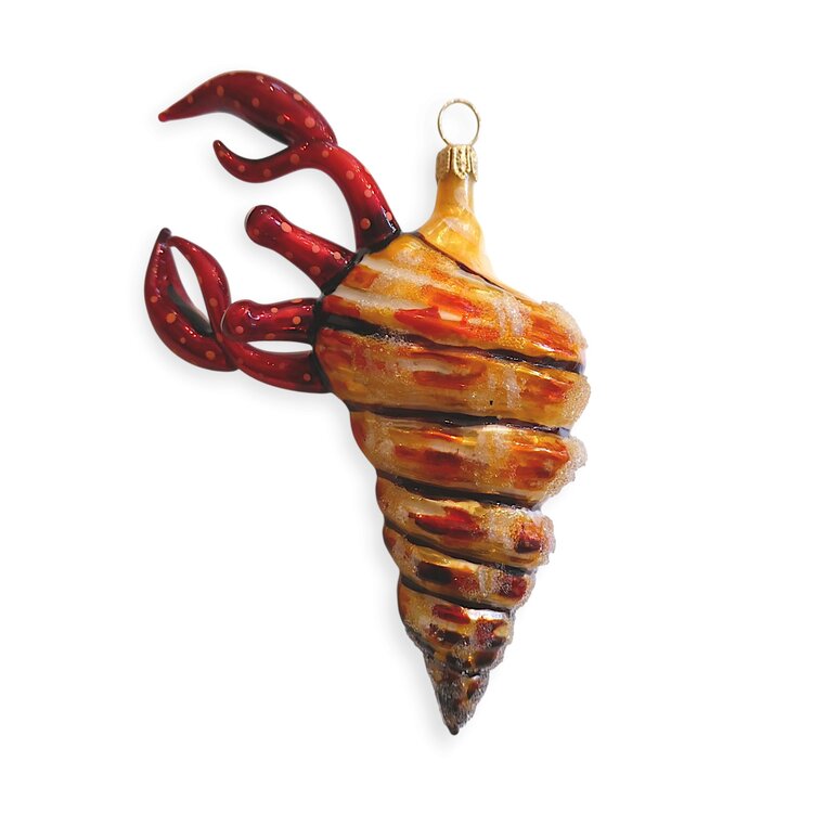 Christmas Ornament Hermit Crab Red